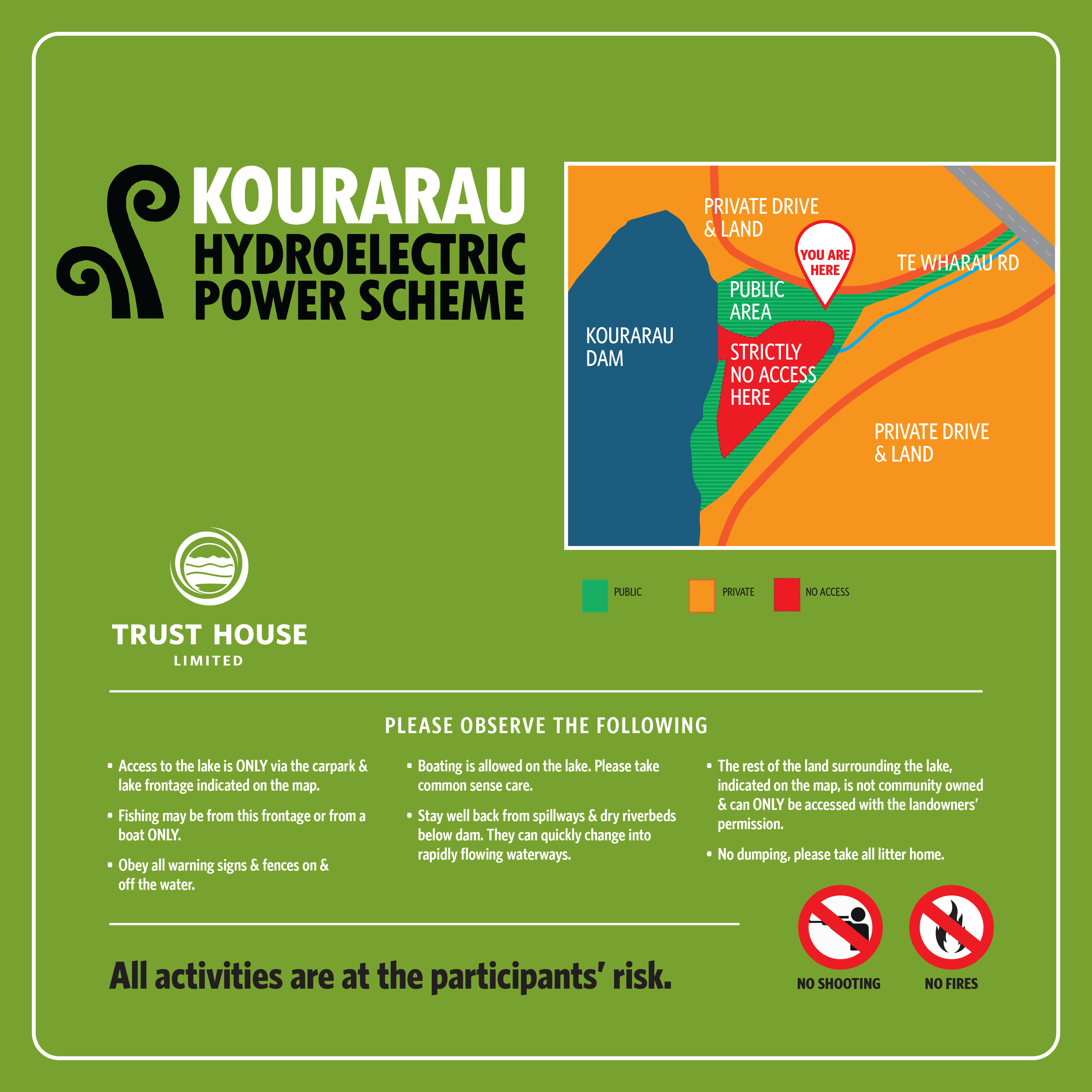 Kourarau dam Sign final